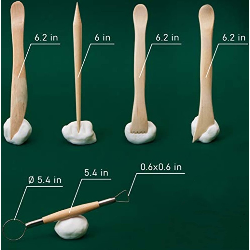 Zittop Polymer Clay Sculpting Tools Set - 5 Pcs Pottery