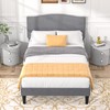 VECELO Twin Bed Frame Platform Bed Frame with Upholstered Headboard,