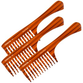 Giorgio G53 Wide Tooth Comb for Curly Hair Detangler, Wide Tooth Combs for Women with Thick Hair, Large Tooth Comb For Wet Hair and Dry, Handmade Rake Comb Detangler Saw-Cut and Hand Polished (8")