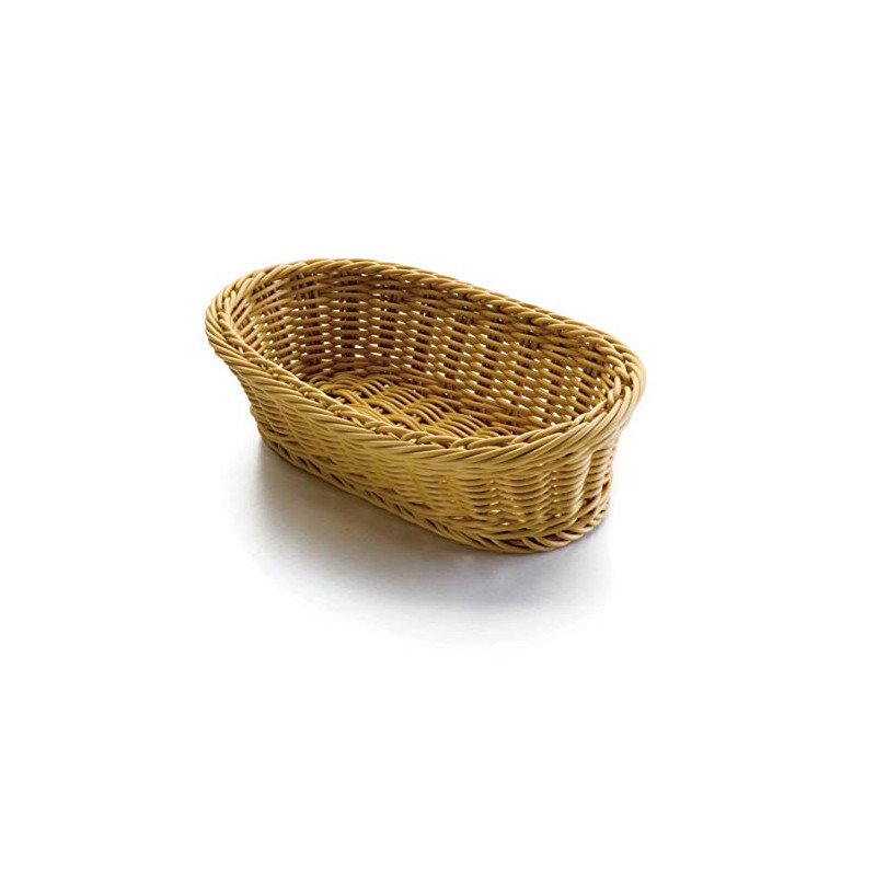 Lacor Oval Bread Basket, Polypropylene, Beige, 16 x 28 x