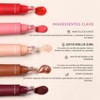 Erinde Bálsamo Labial con Color, Bálsamo Labial Hidratante Natural,#A01