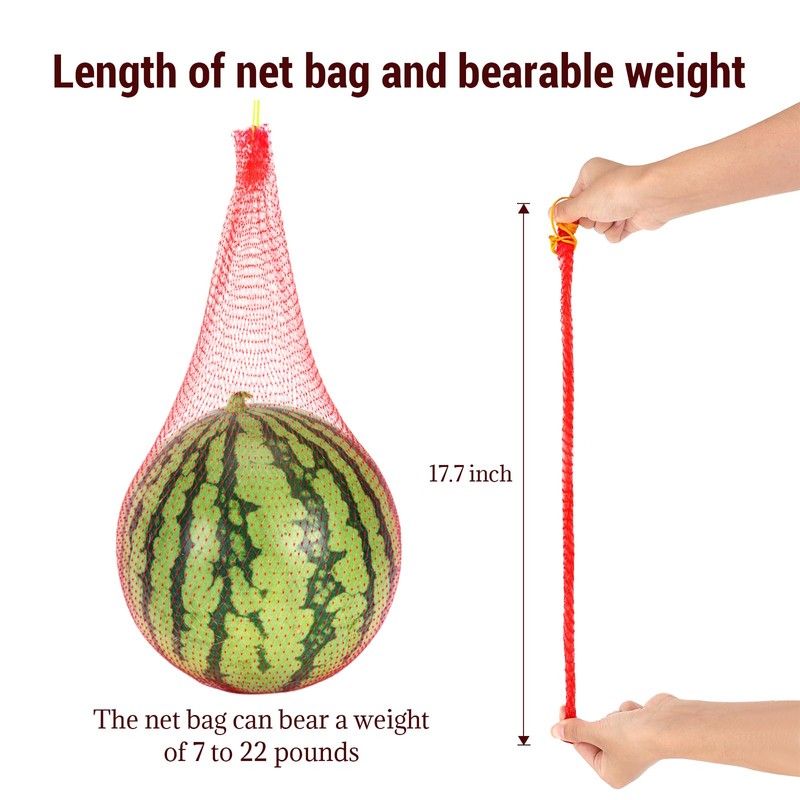 Melon Hammock Melon Nets, Watermelon Nets with Drawstring, Heavy Duty