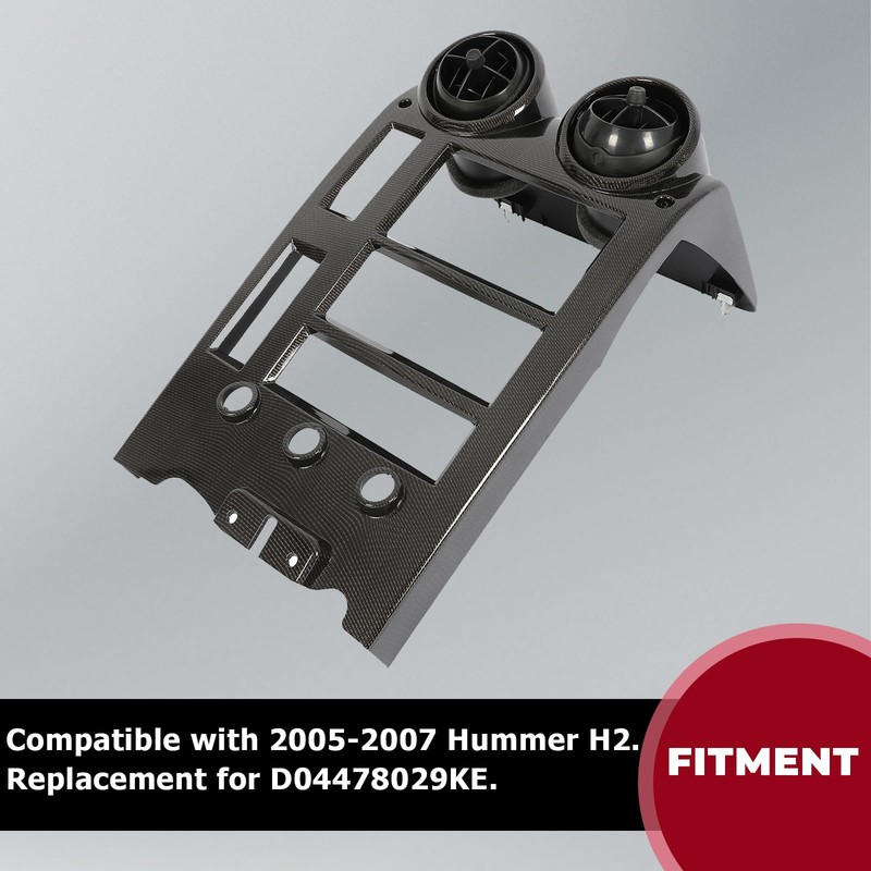 HECASA Dash Bezel Compatible with 2005-2007 Hummer H2 Replacement for