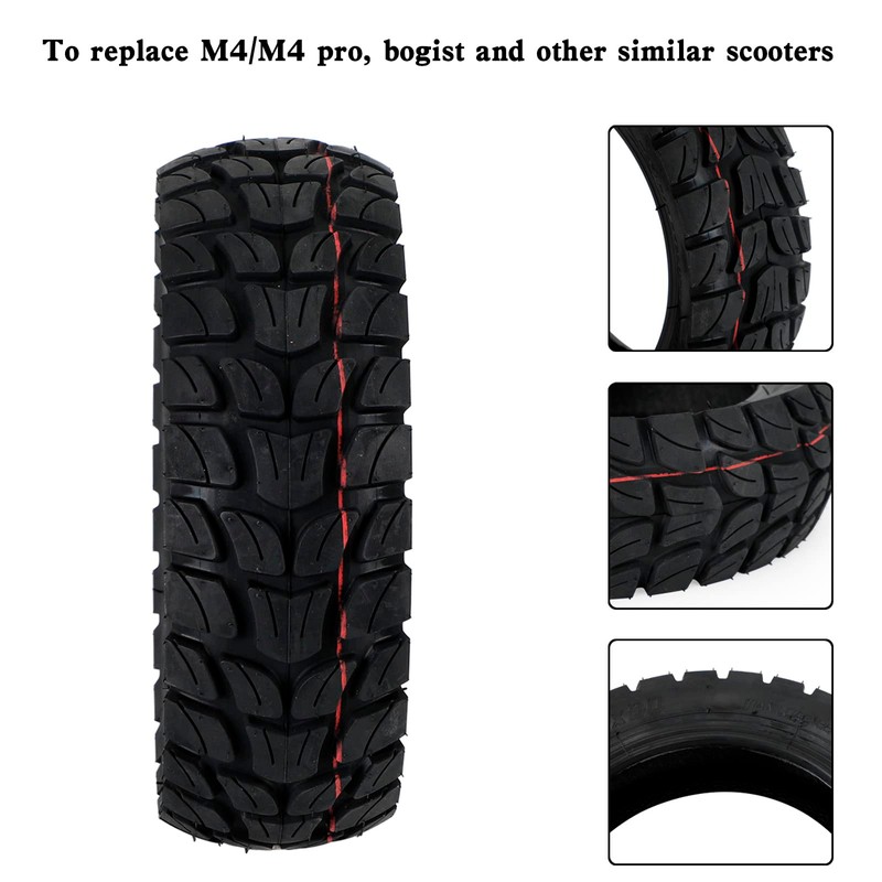 Topteng 10x3"/255x80 Off-Road Outer Tyre+innerTube For KUGOO M4 Ze-ro etc