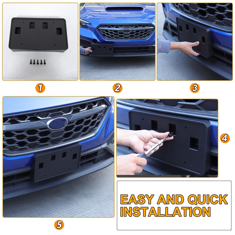 License Plate Frame Bracket Compatible with Subaru WRX 2022-2025,ABS Tag