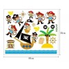 DaraBaby Vinil Decorativo Infantil Changos Barco Pirata Sala Estancia