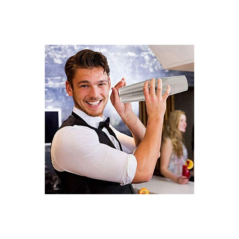 Pylorixz Cocktail Shaker Set: Professional Boston Shaker, Cocktail Strainer and