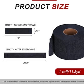 Erioctry 2 Rolls/ 200Counts Black Disposable Barber Neck Paper Strips Professional Stretchy Paper Neck Bands Hairdressing Tool Barber Accessories for Salon Hair Cutting Shaving Styling Coloring