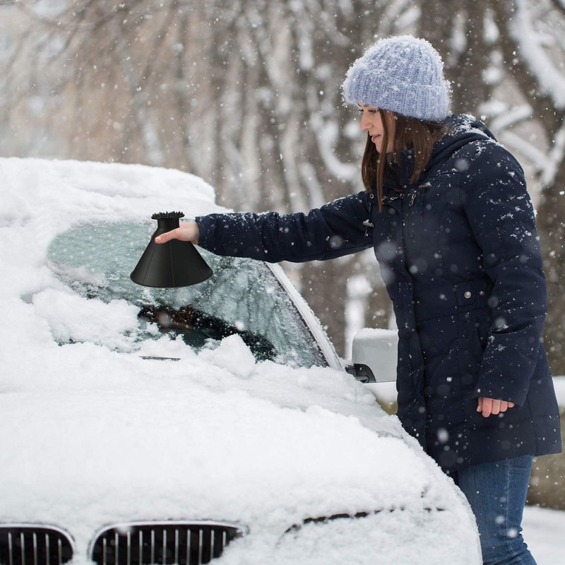 Magical Ice Scrapers for Car Windshield - 4 Pack Round