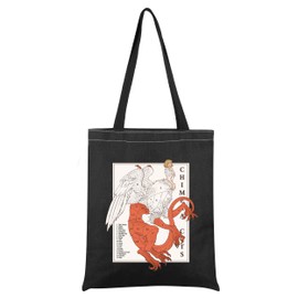 MNIGIU Anime Inspired Gift Gamer Shoulder Bag D Meshi Tote Bag Anime Lover Gift (Dragon Shoulder Bag Black)