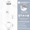 KoKo&Yukina 8 Inch Globe Pendant Lighting for Kitchen Island Mid