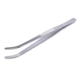 blueinox Cooking Tweezers / Kitchen Tweezers / Reversible Tweezers / Barbecue Tongs Curved Stainless Steel