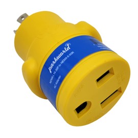 Parkworld 62930 NEMA L14-30P to 6-50R Adapter 4-Prong Generator 30A Locking Plug to Welder 3-Prong 50A Outlet (Yellow)