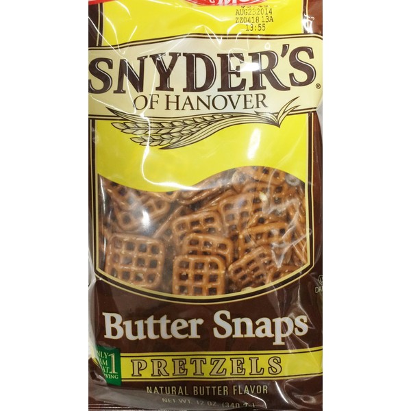 12oz Snyder's of Hanover Butter Snaps Pretzels - Pack of 2-
