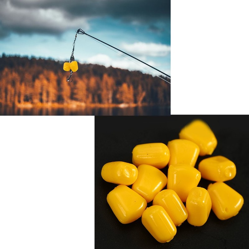 Fake Soft Corn Lures, 50Pcs Artificial Corn Floating Carp Baits