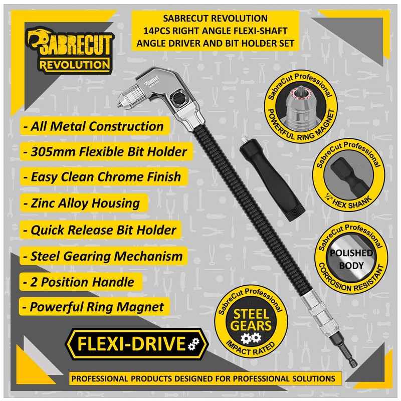 14 Piece SabreCut SCRAD02 305mm Heavy Duty 1/4 Inch Compact
