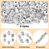 Ornazy 60 pcs 6 Styles Tibetan Buddha Head Spacer Beads