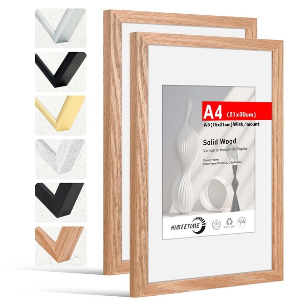 HIMEETIME® 2 x Picture Frames DIN A4 21 x 30