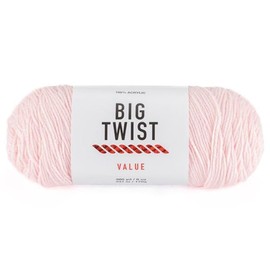 Big Twist Value Yarn, 100% Acrylic, 380 Yards, Baby Pink
