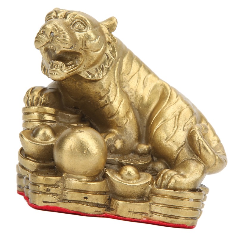 Brass Tiger Statue Sturdy Durable Brass Attract Wealth Fortune Easy
