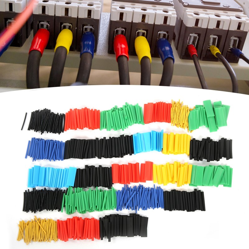 1060Pcs Heat Shrink Tube Colorful Shrinkable Wire Sleeves Cable Protection