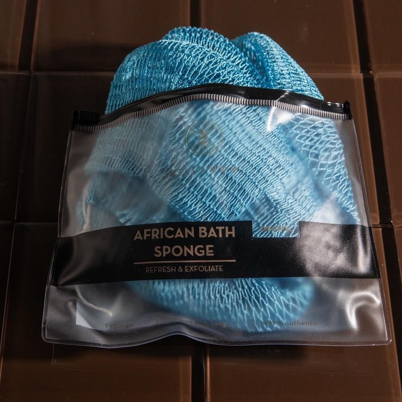 African Exfoliating Net Sponge, Ethically Sourced from Nigeria:_Blush