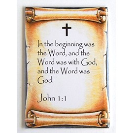 John 1:1 Bible Verse Fridge Magnet (2.5 x 3.5 inches)