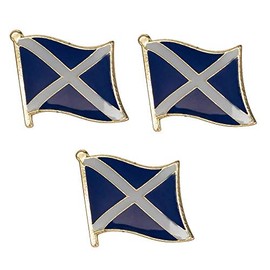 3 X Scotland Saltire Scottish St Andrews Nation Country Flag Lapel Pin Badge by Panda Loco