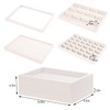 Coward Stackable Jewelry Trays Organizer Set with Clear Lid, Trays