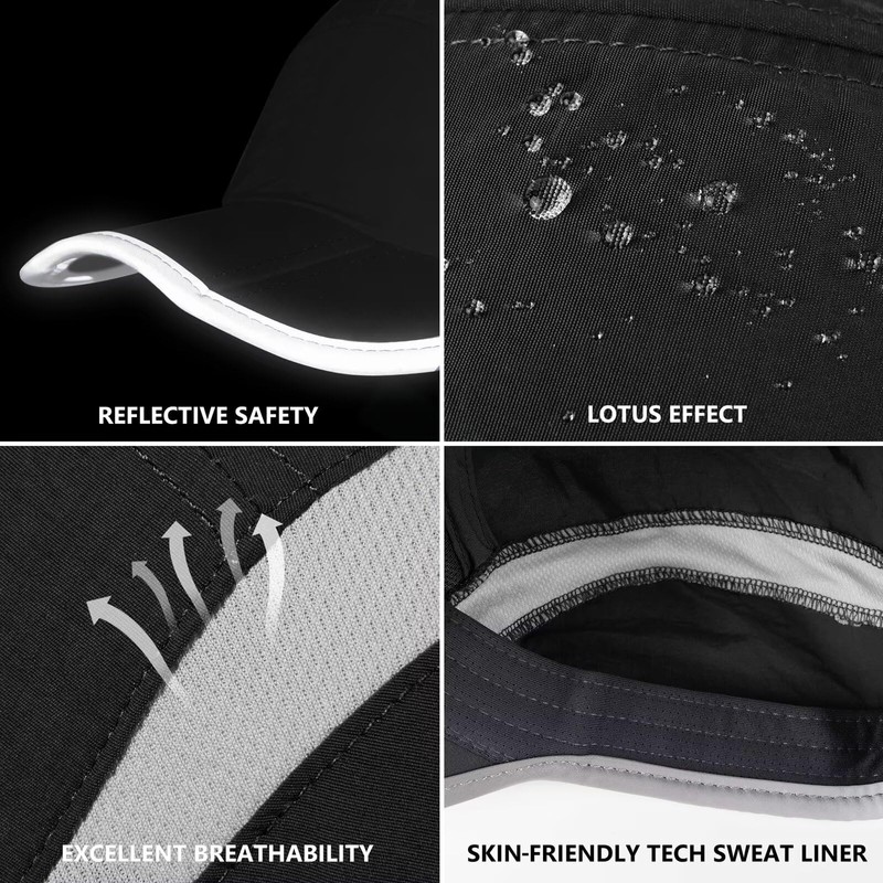 GADIEMKENSD Quick Dry Sports Hat Folding Series Lightweight Breathable Soft