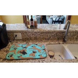 Caroline's Treasures MLM1071DDM Fawn Great Dane Dish Drying Mat Absorbent Dish Drying Mat Pad for Kitchen Counter Dish Drainer Mat for Countertop, 14 x 21", Multicolor