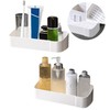 Fineget Plastic Shower Caddy Adhesive Wall Shower Shelves for Bathroom