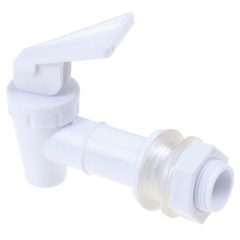 2 Pcs Bottling Bucket Plastic Spigots, Replacement Cooler Faucet,with 4 Pcs Washers and 2 Pcs Lock Nuts,Used for Water Dispenser Accessories,White
