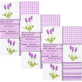 Kracht Tea Towel Half Linen Lavender Size 50 x 70 cm Pack of 3