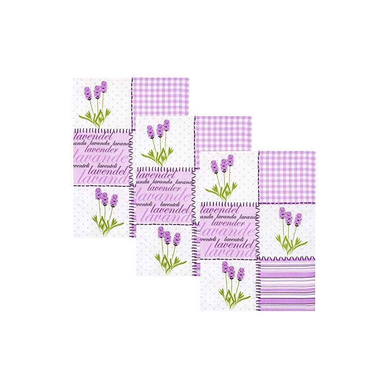 Kracht Tea Towel Half Linen Lavender Size 50 x 70