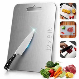 GNEL Tablas de Cortar de Titanio para Cocina, Titanium Cutting Board, Tabla Para Cortar Con 3 Tallas, Resistente Duradero cara de titanio de grado hub