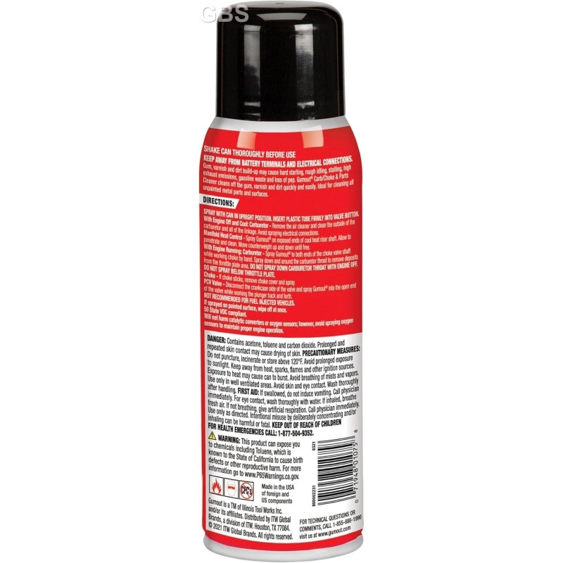 Unknown Gumout Carb And Choke Carburetor Cleaner 14 Oz. Cleans