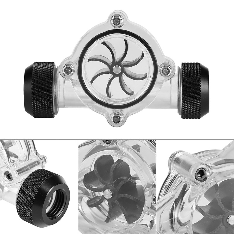Risegun Flowmeter, G1/4 Cooling Flow Sensor Female to Female Flow