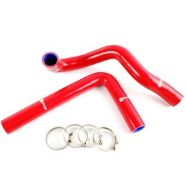 Silicone Radiator Coolant Hose Kit Clamps 1993-1998 94 95 96 97 Fit TOYOTA SUPRA JZA80 2JZ-GTE TURBO NON VVTI Red 2pcs