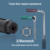 Oxygen Sensor Socket with Side Wire Cutout 3/8” Inch Drive