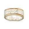 Palas Jewellery Women's Lotus Meditation Spinning Ring, Silver/Brass, X-Large