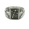 Sterling silver men's ring solid hallmarked 925Cross Save and preserve