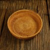 amololo Hadewoven Round Rattan Fruit Basket Wicker Food Tray Weaving