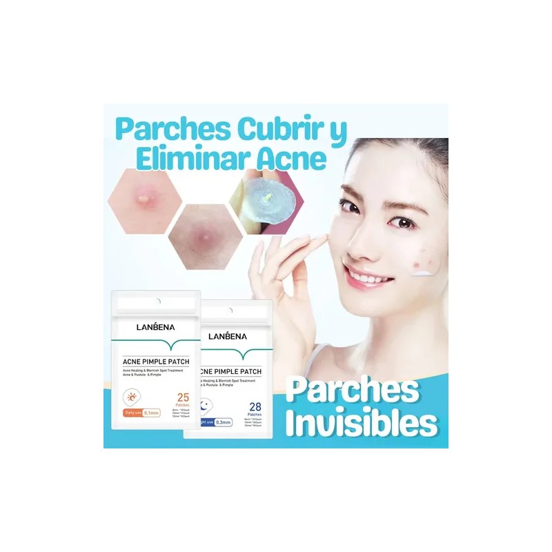 Parches Faciales Antiacné Universo en Linea Hipoalergénicos 25 Piezas