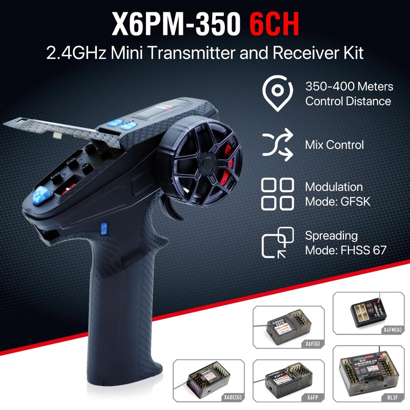 DUMBORC X6PM Mini RC Transmitter and X6FG Receiver RC Remote