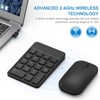 Numeric Keypad Portable Slim 2.4GHz USB Wireless Mini Black Numeric