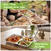 Offiper 304(18/8) Stainless Steel Compartment Plates, Set of 2 Rectangular