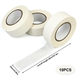 TAOBWN 10 Rolls Masking Tape for Painting 25mm x 20M White Multi-Surface Premium Painting Tape Decorators Tape Painters Tape for Indoor Painting DIY Crafts Use, Medium Adhesion No Residue