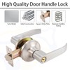 Door Handle Lock with Keys, Internal Door Lock with Adjustable