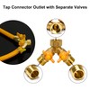 Heavy Duty Brass 3 Way Y Piece Hose Connector Tap